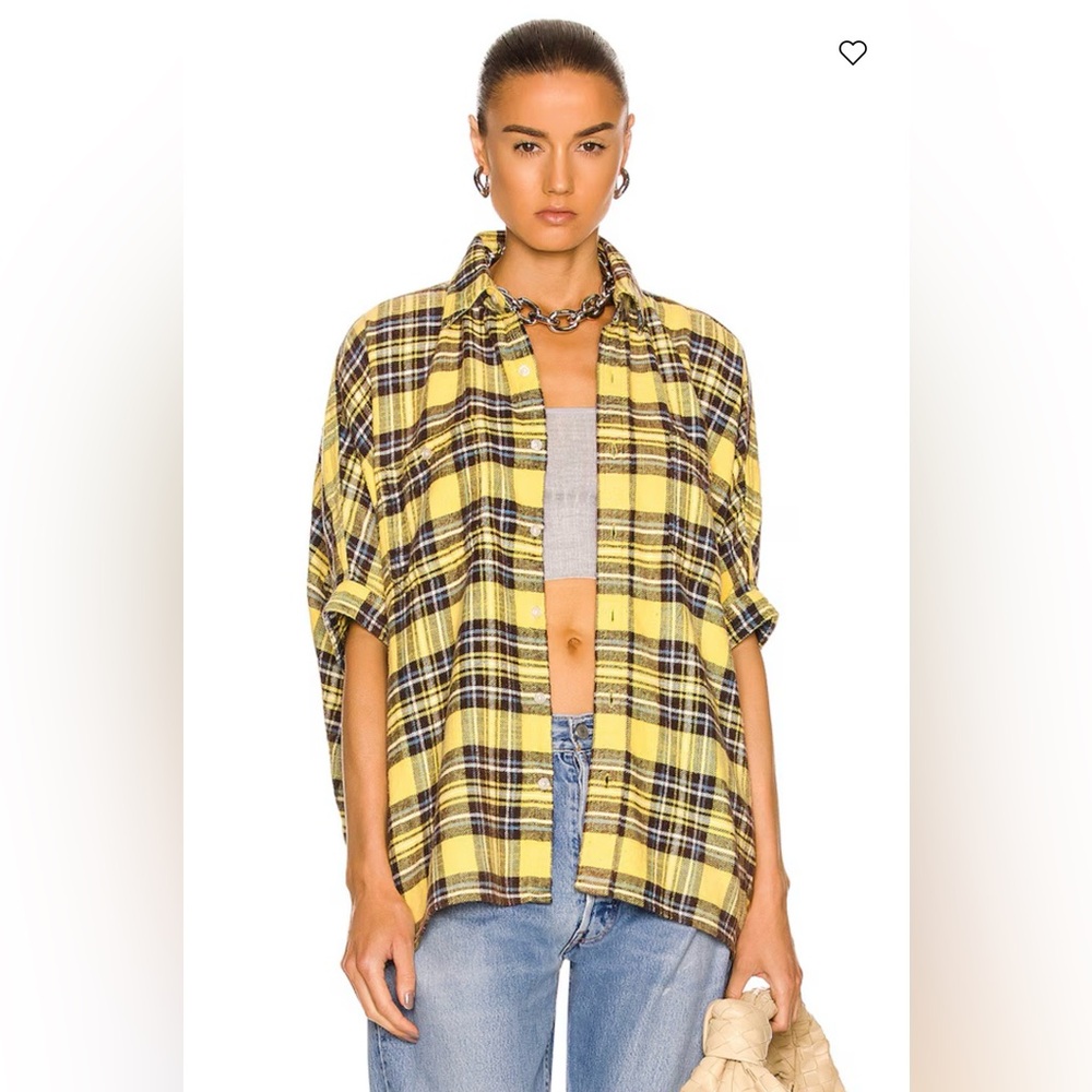 R13 Plaid Oversized Boxy Shirt size Small